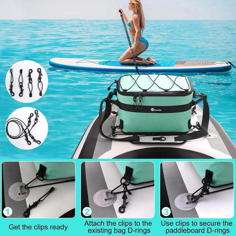 FunVZU Paddle Board Cooler Bag - Waterproof SUP Bag for Stand Up Paddle Board and Kayak - Leakproof Inflatable Storage for SUP Accessories - Essential Paddleboarding Gear for Water Storage - Image 5